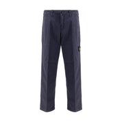 Purple Cotton Casual Pants