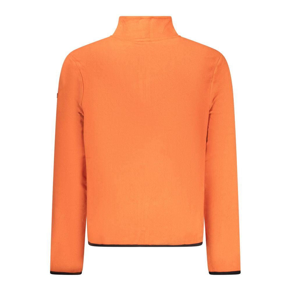 Orange Polyester Men Sweater
