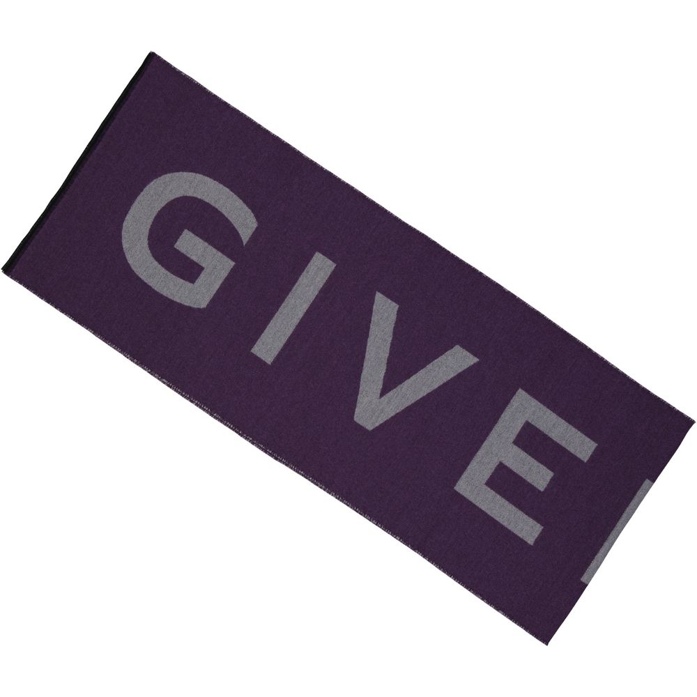 Purple Virgin Wool Scarf