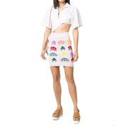 Multicolor Cotton Mini Skirt