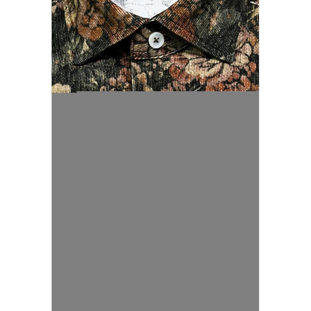 Multicolor Cotton Men Shirt