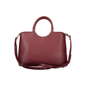 Red Polyurethane Women Handbag