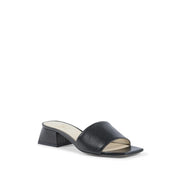 Green Leather Platform Sandals