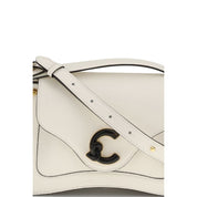 Beige Calf Leather Bos Taurus Shoulder Bag