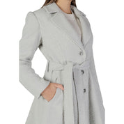 Gray Polyester And Wool Coat