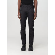 Black Cotton Casual Pants