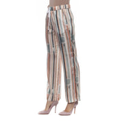 Multicolor Viscose Casual Pants