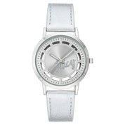 Silver Plastic Dress Watch
