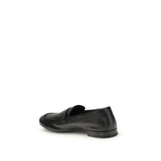 Black Goatskin Slip-On Loafers