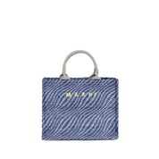 Blue Fabric Shoulder Bag