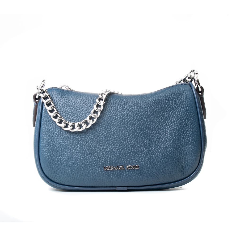 Blue Leather Shoulder Bag