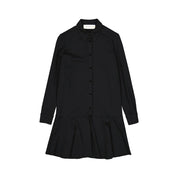 Black Elastane Casual Dress