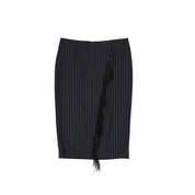 Gray Virgin Wool Long Skirt