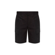 Black Cotton Cargo Shorts