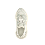 White Fabric Athletic Sneakers