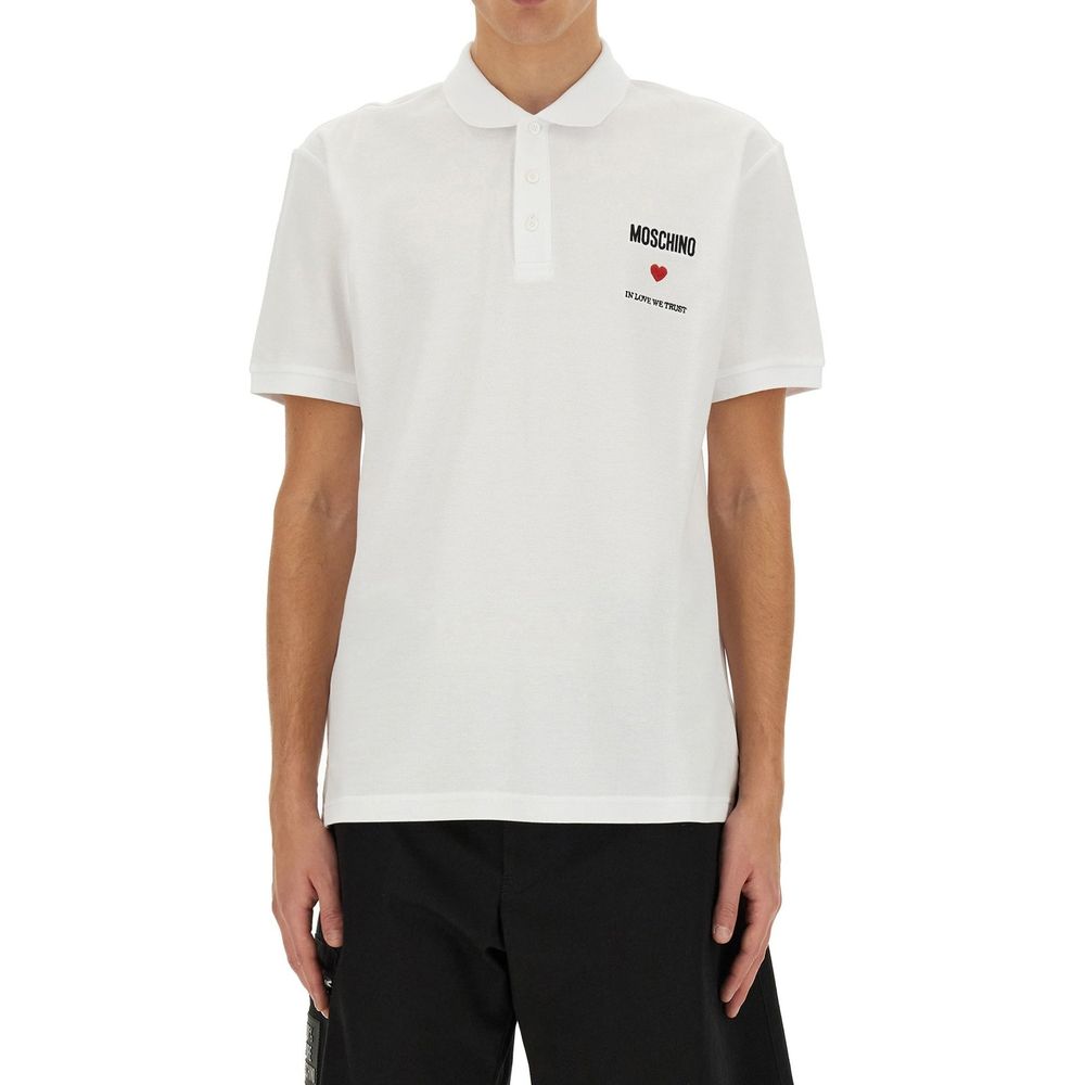 White Cotton Polo Shirt