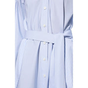 Blue Cotton Casual Dress