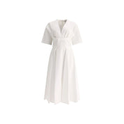 White Cotton Casual Dress