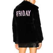 Blue Rabbit Fur Coat