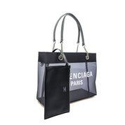 Black Polyester Tote Bag