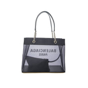 Black Polyester Tote Bag