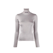 Gray Polyester Turtleneck