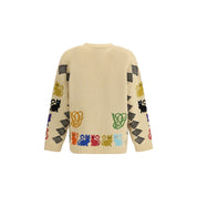 Multicolor Fleece Wool Cardigan