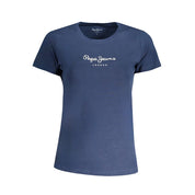 Blue Cotton Women's T-Shirt