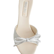 Silver Silk Mules
