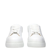 White Leather Low Top Sneakers