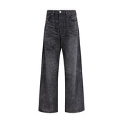 Black Cotton Relaxed Fit Jeans