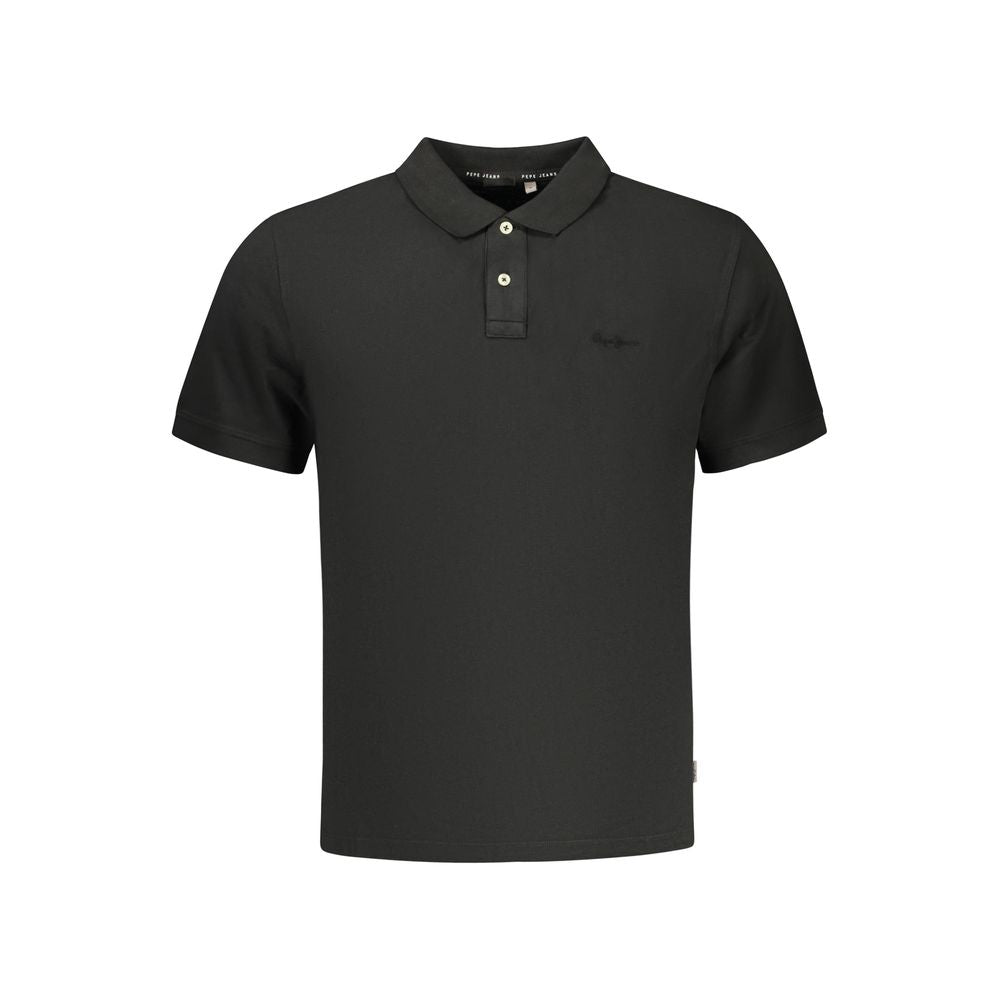 Black Cotton Men's Polo Shirt