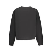 Black Cotton Women Sweatshirt