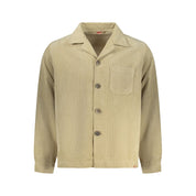 Beige Polyester Men's Shirt