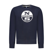 Blue Cotton Men Sweatshirt