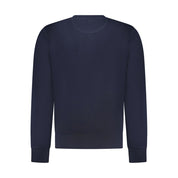 Blue Cotton Men Sweatshirt