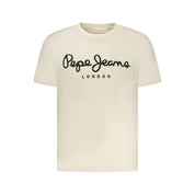 Beige Cotton Men's T-Shirt