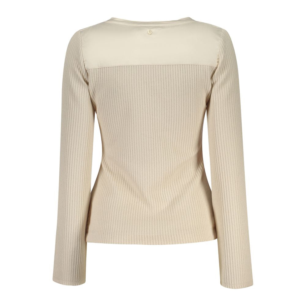 Beige Polyester Women Sweater