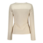 Beige Polyester Women Sweater