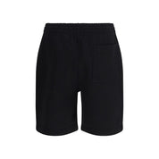 Black Cotton Bermuda Shorts