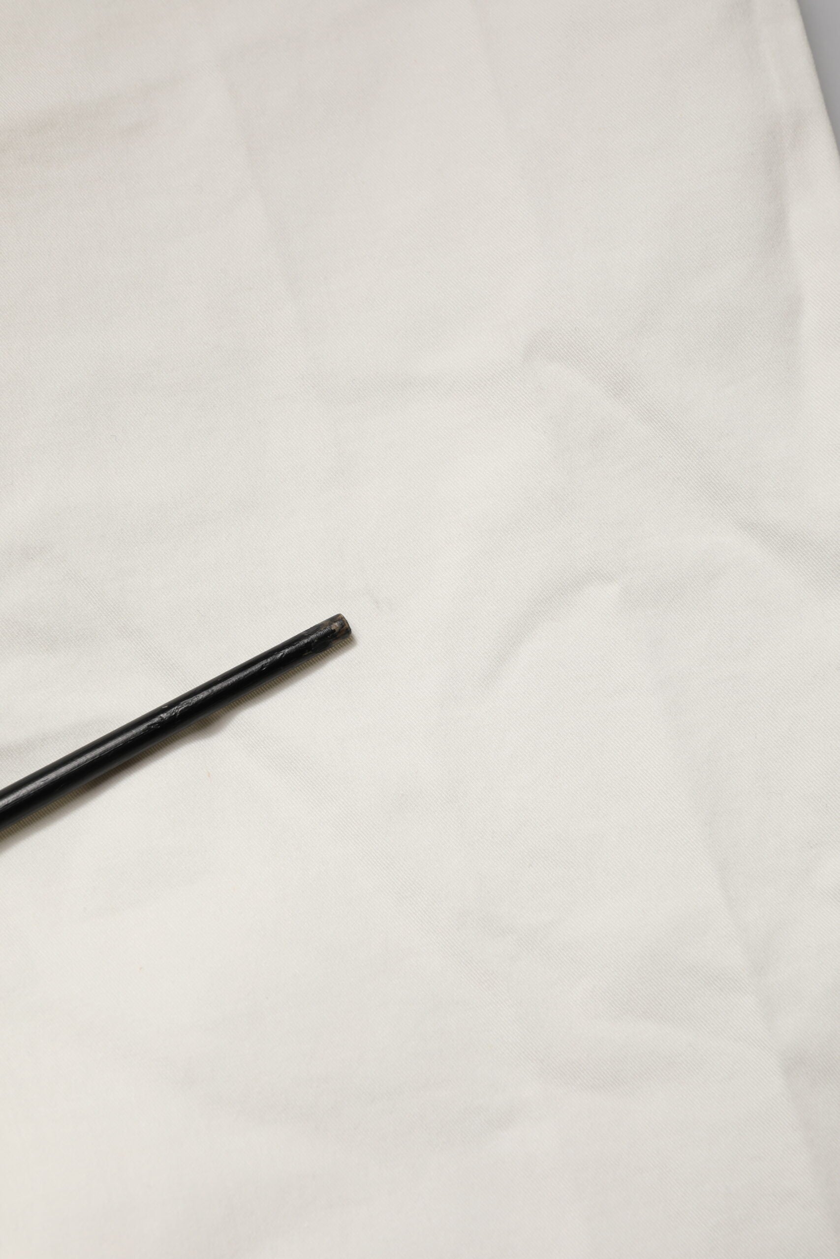 White Cotton Straight Fit Chino Trouser Pants