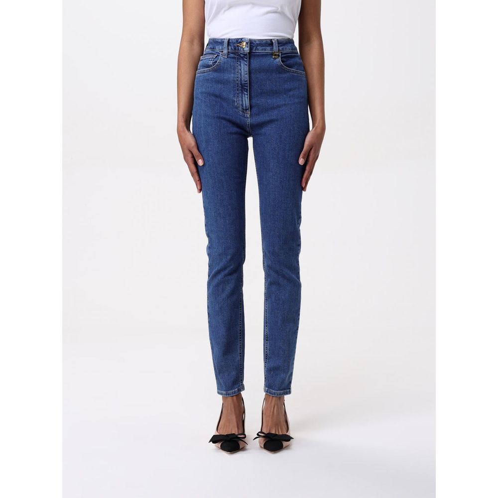 Blue Denim High-Waisted Jean