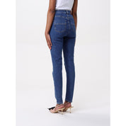 Blue Denim High-Waisted Jean