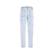 Light Blue Cotton Boyfriend Jeans
