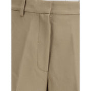 Beige Cotton Cargo Pants