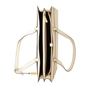 Beige Leather Tote Bag