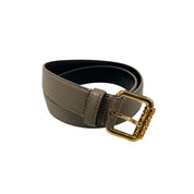 Grey Leather Women Belt
