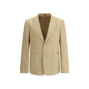 Beige Cotton Blazer