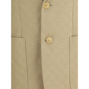 Beige Cotton Blazer