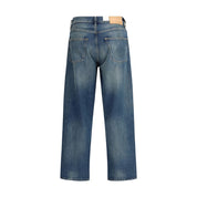 Blue Cotton Relaxed Fit Jeans